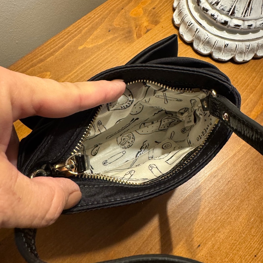 Kate Spade Black Satin Bow Clutch - Picture 5 of 5